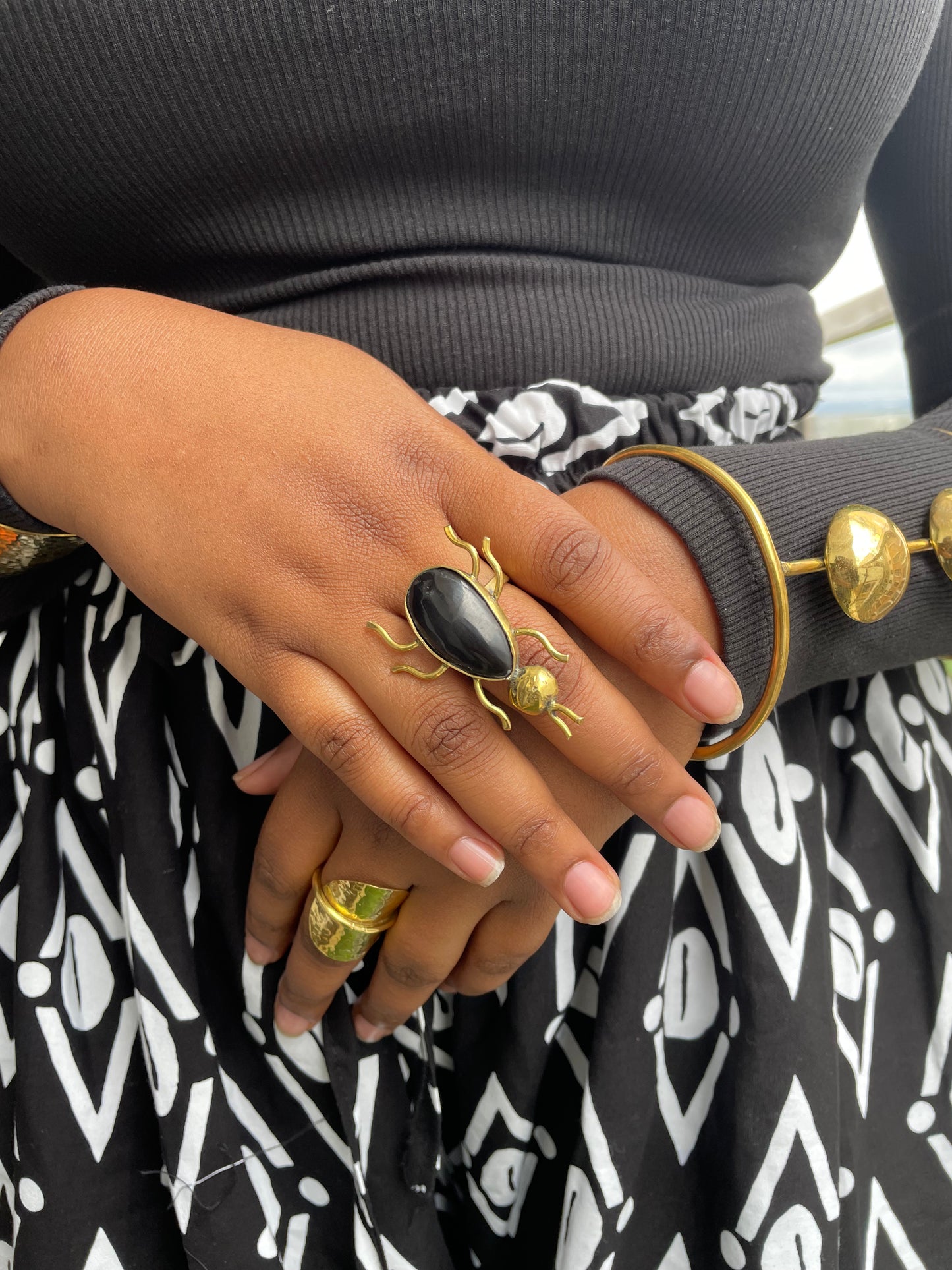 Black Scarab Ring