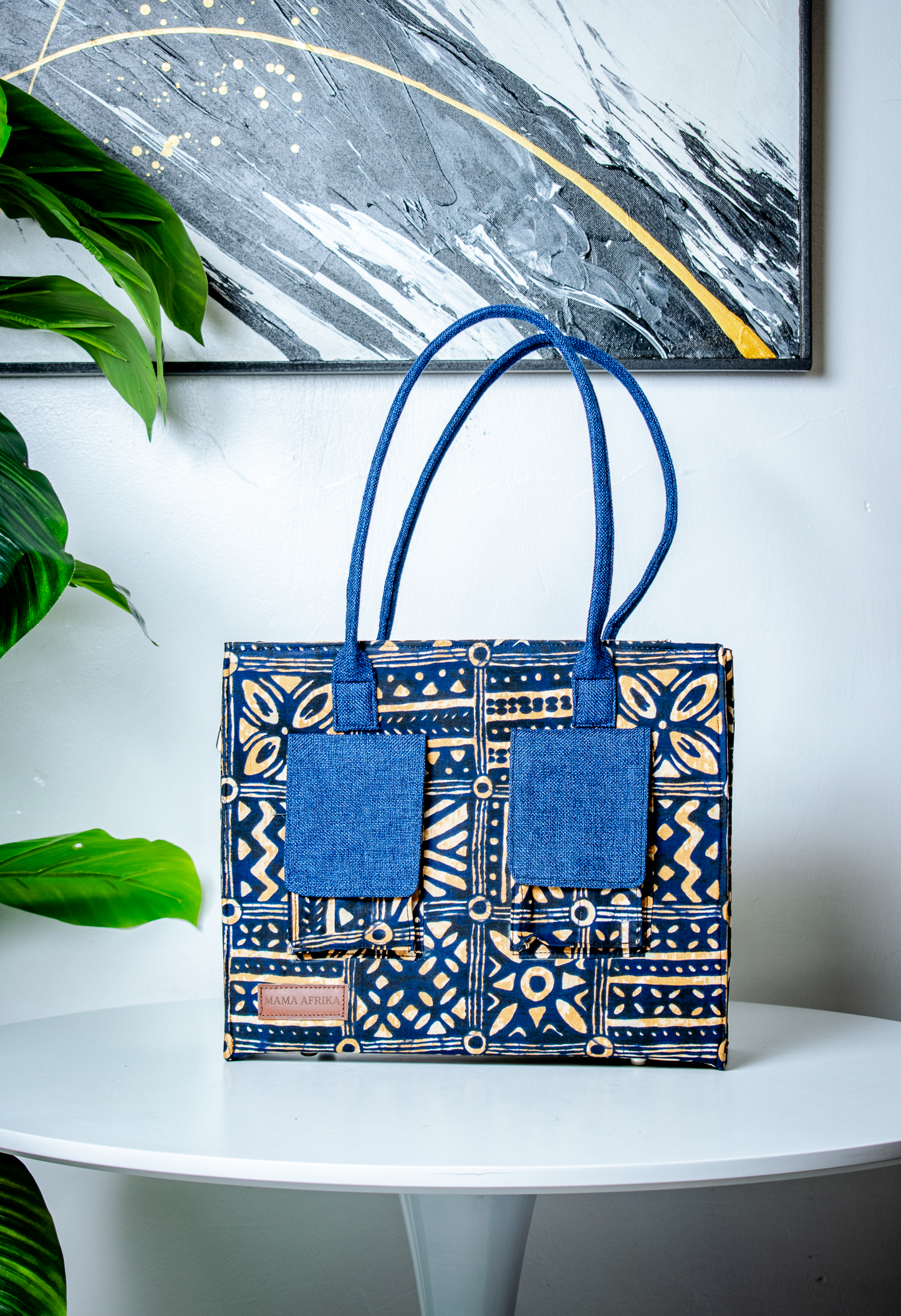The Dual-Pocket Ankara Utility Tote