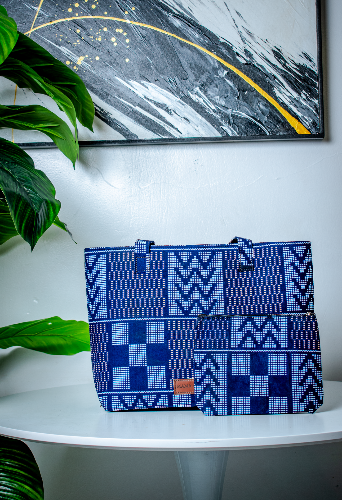 The Ankara Everyday Tote Set (with Matching Pouch)