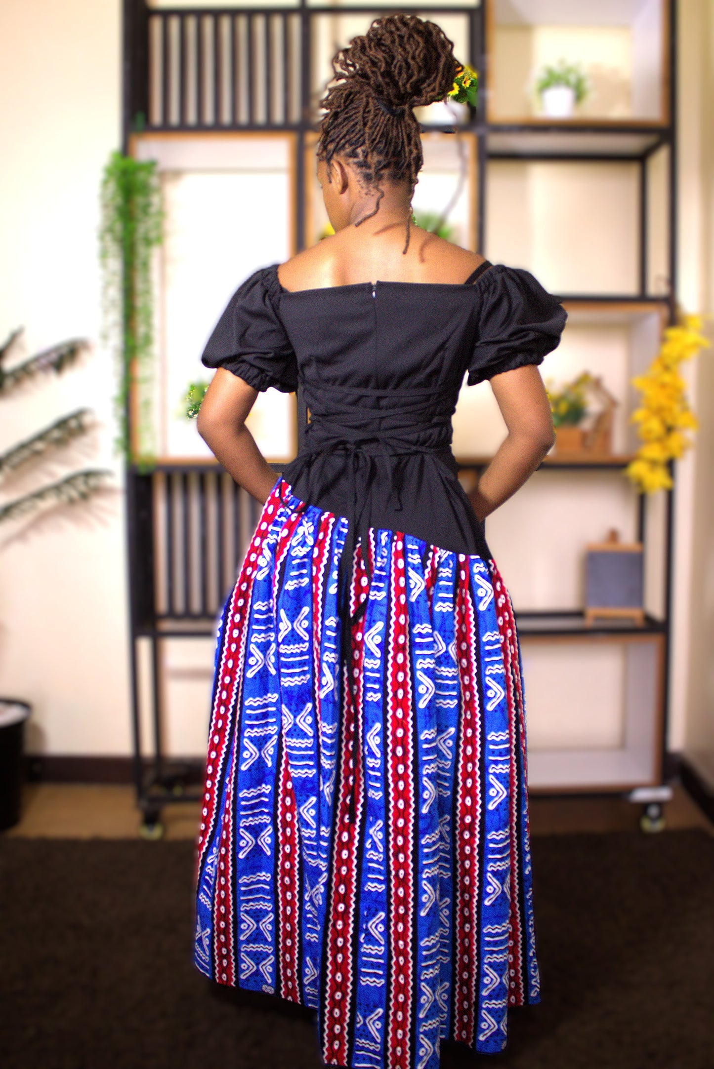 Azure Bogolan Savannah Dress