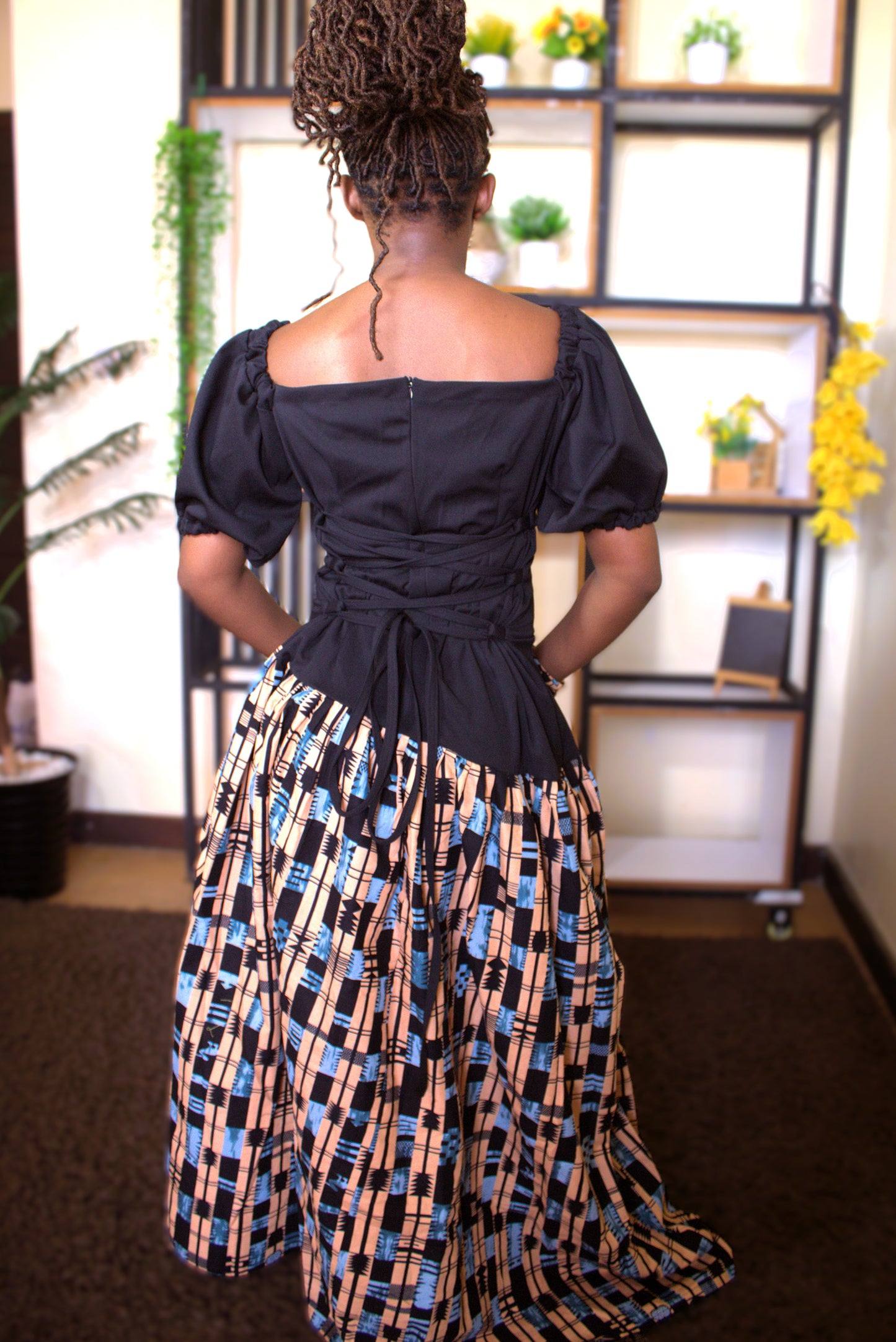 Azure Kente Savannah Dress