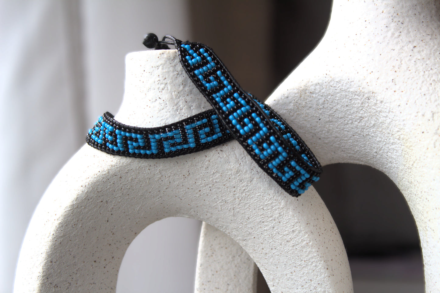 Loom-beaded bracelet