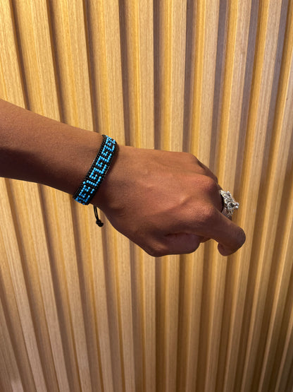 Loom-beaded bracelet