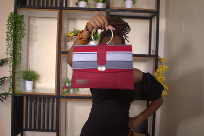 Crimson Stripe Bag