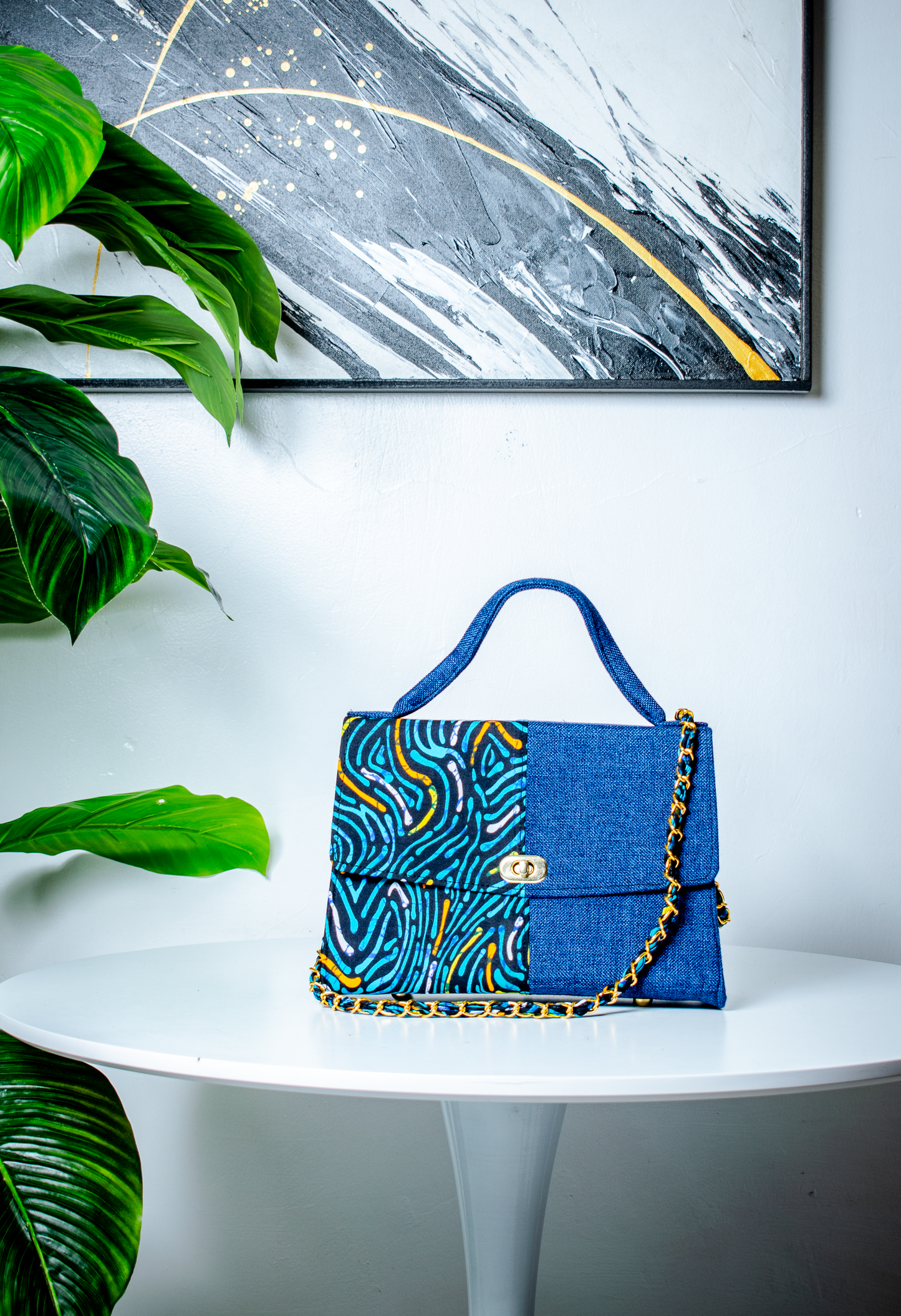 Half-Ankara Dualia Satchel Bags