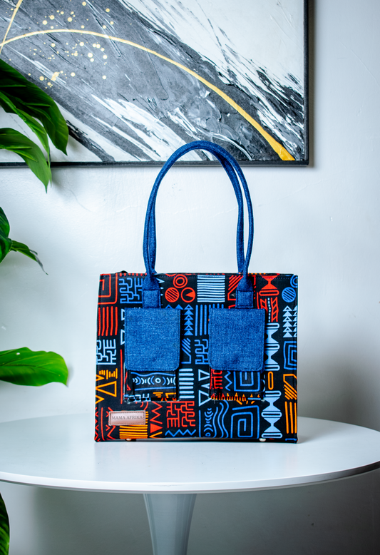 The Dual-Pocket Ankara Utility Tote