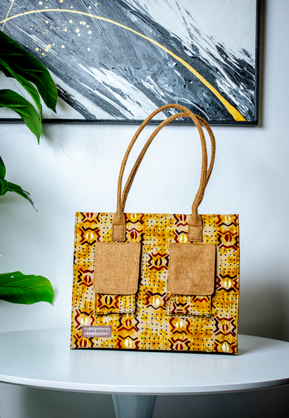 The Dual-Pocket Ankara Utility Tote