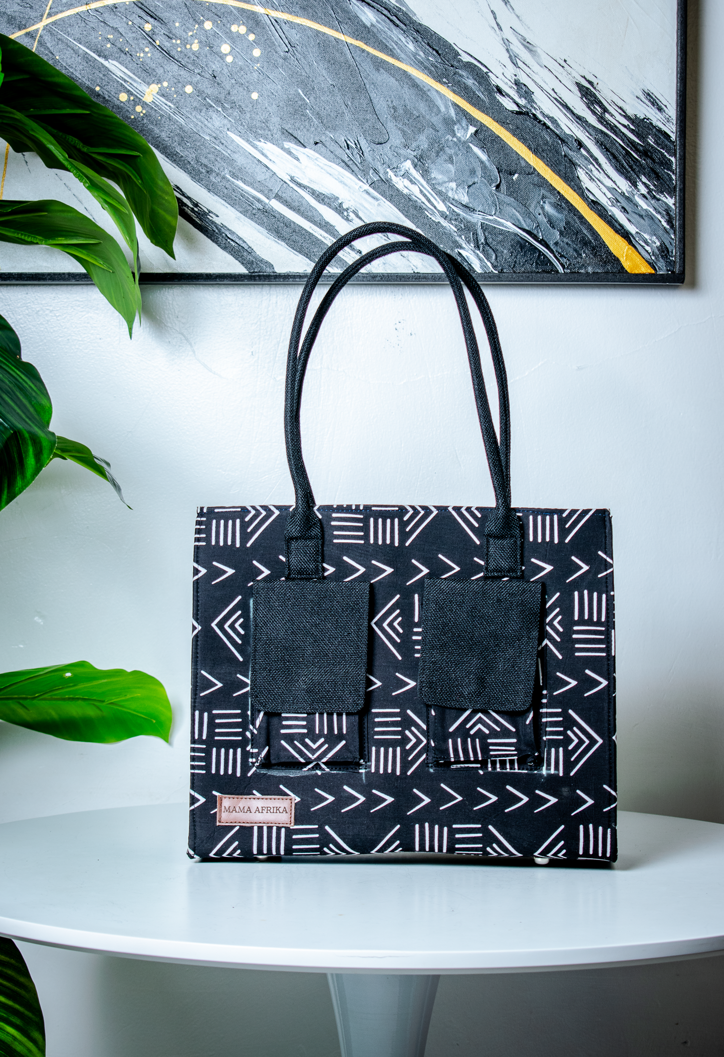 The Dual-Pocket Ankara Utility Tote