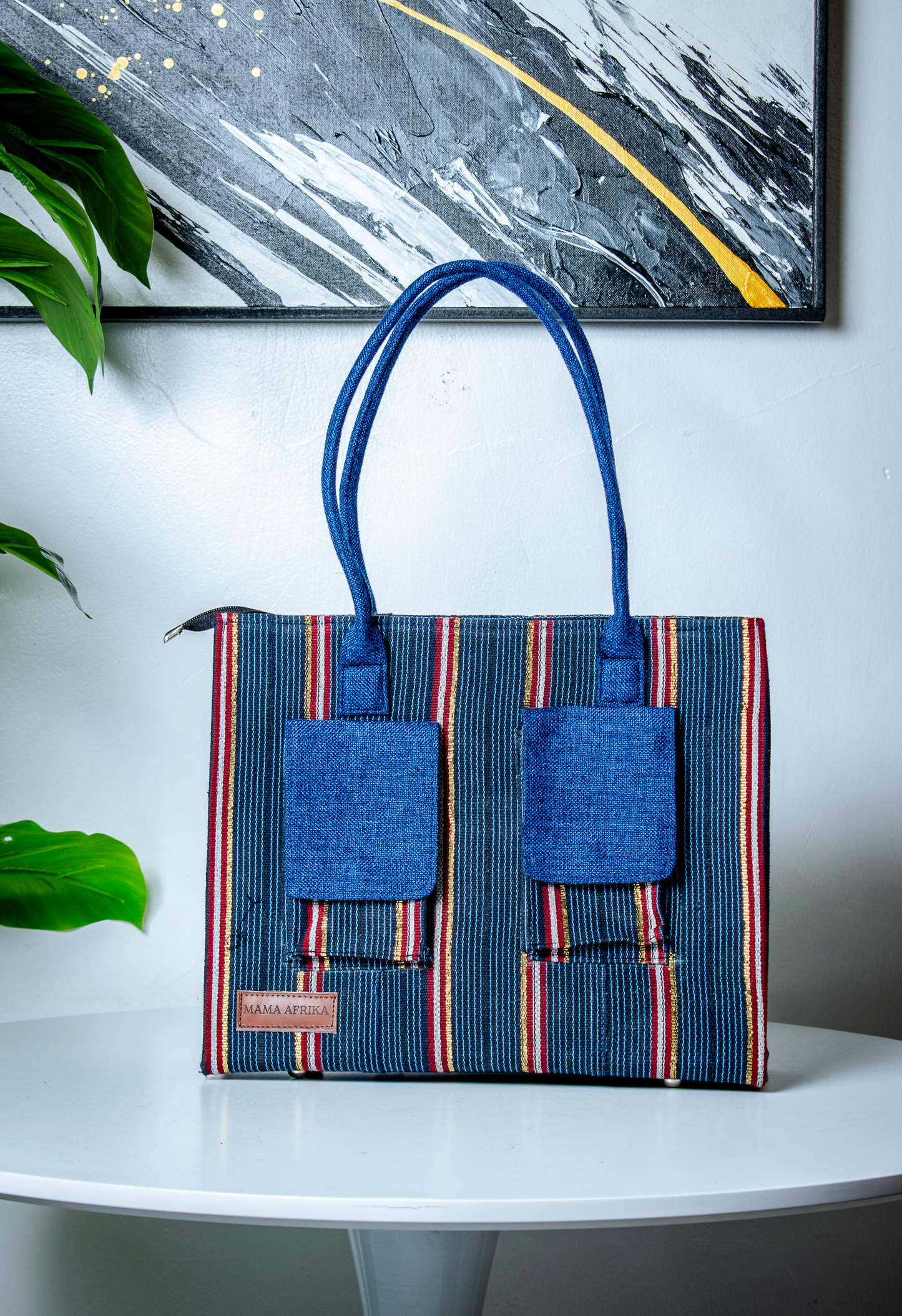 The Dual-Pocket Ankara Utility Tote