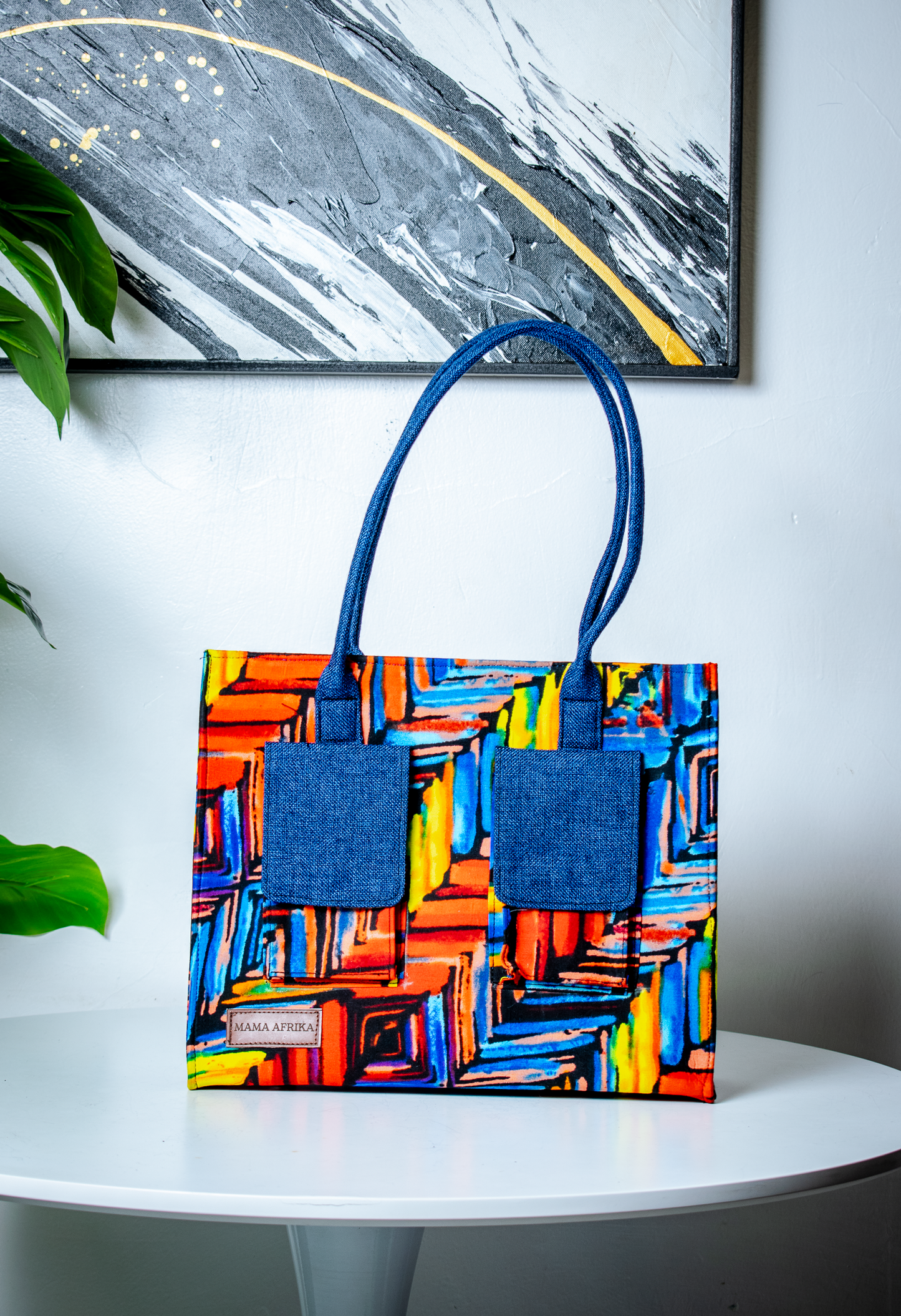 The Dual-Pocket Ankara Utility Tote