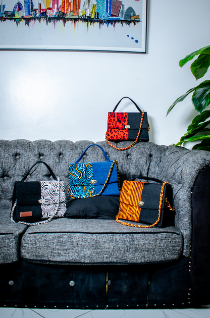 Half-Ankara Dualia Satchel Bags