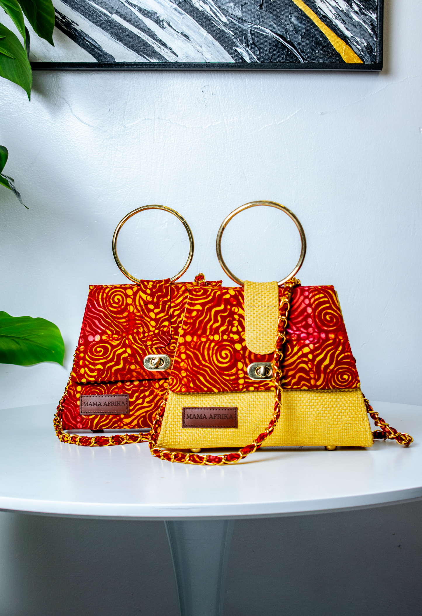 Mama Afrika Ankara Sculpted Clutch