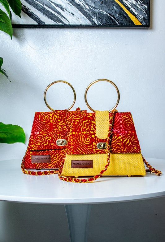 Mama Afrika Ankara Sculpted Clutch