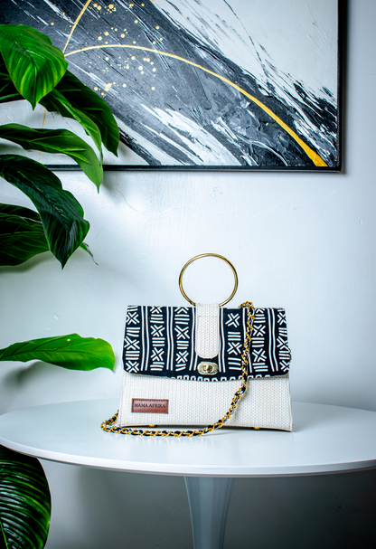 Mama Afrika Ankara Ring Handle Clutch