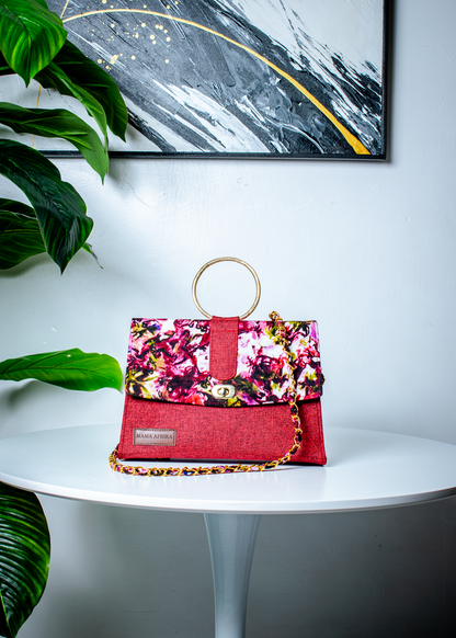 Mama Afrika Ankara Ring Handle Clutch