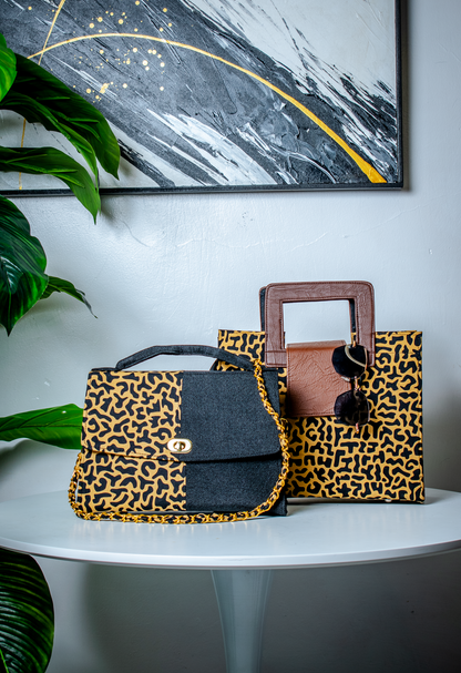 Half-Ankara Dualia Satchel Bags