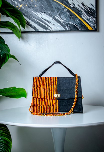 Half-Ankara Dualia Satchel Bags