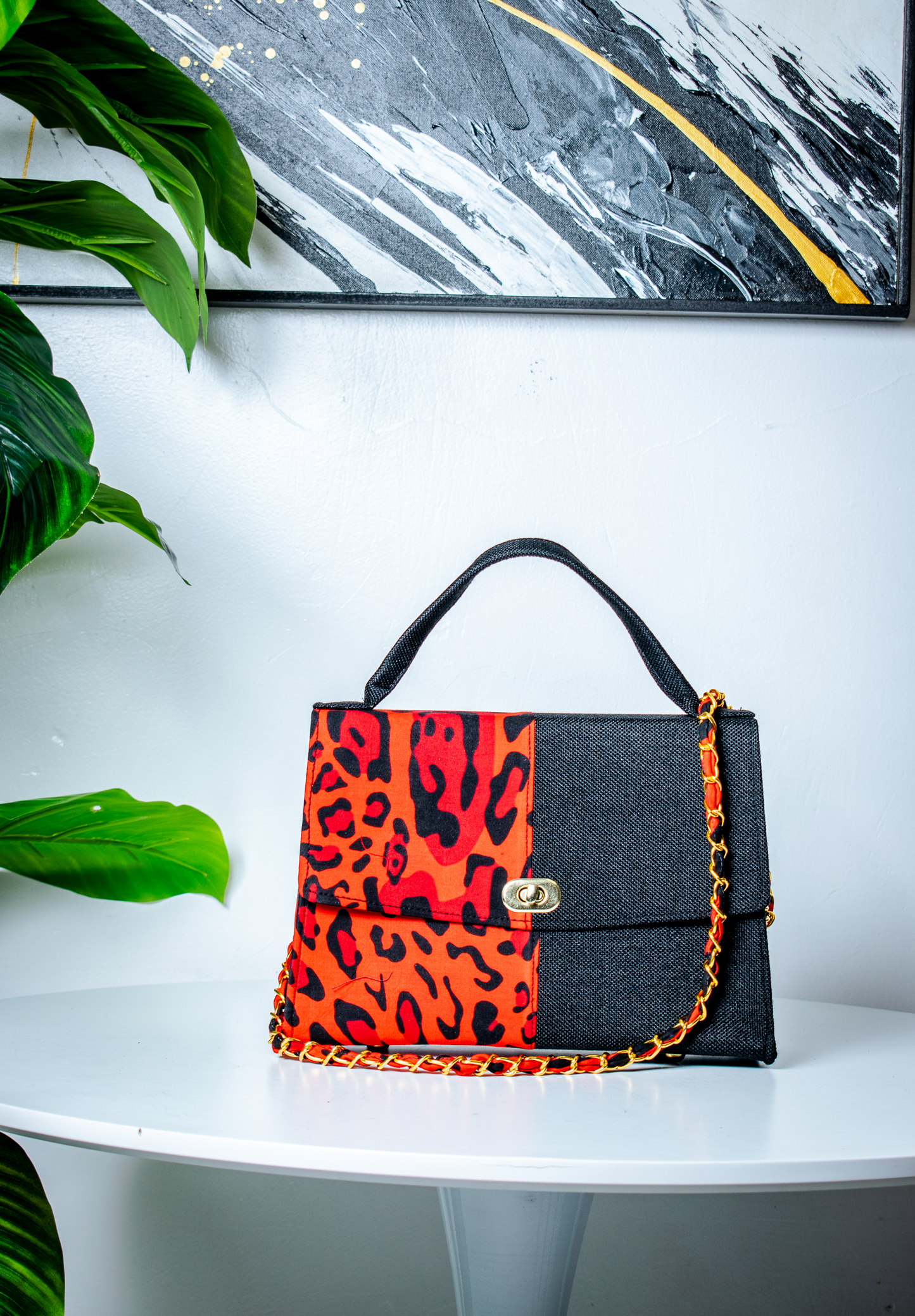 Half-Ankara Dualia Satchel Bags