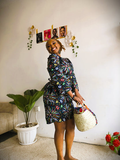 Fireworks Print  Print  Dress