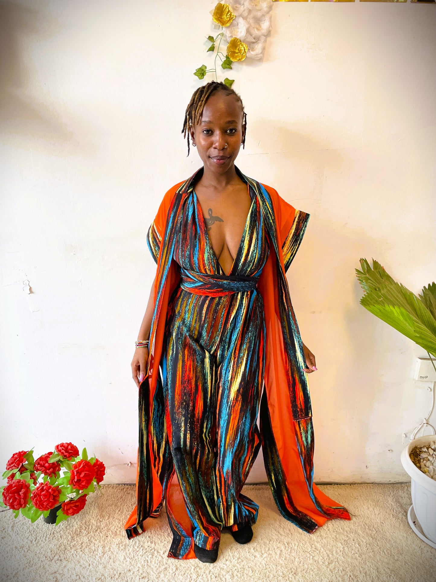 Adunni Goddess Infinity Jumpsuit with Kimono