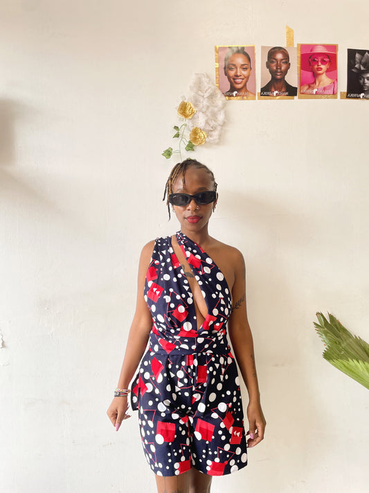 Polka-Geo Infinity Romper