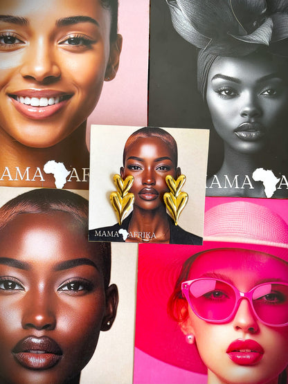 Gold  Statement Earrings