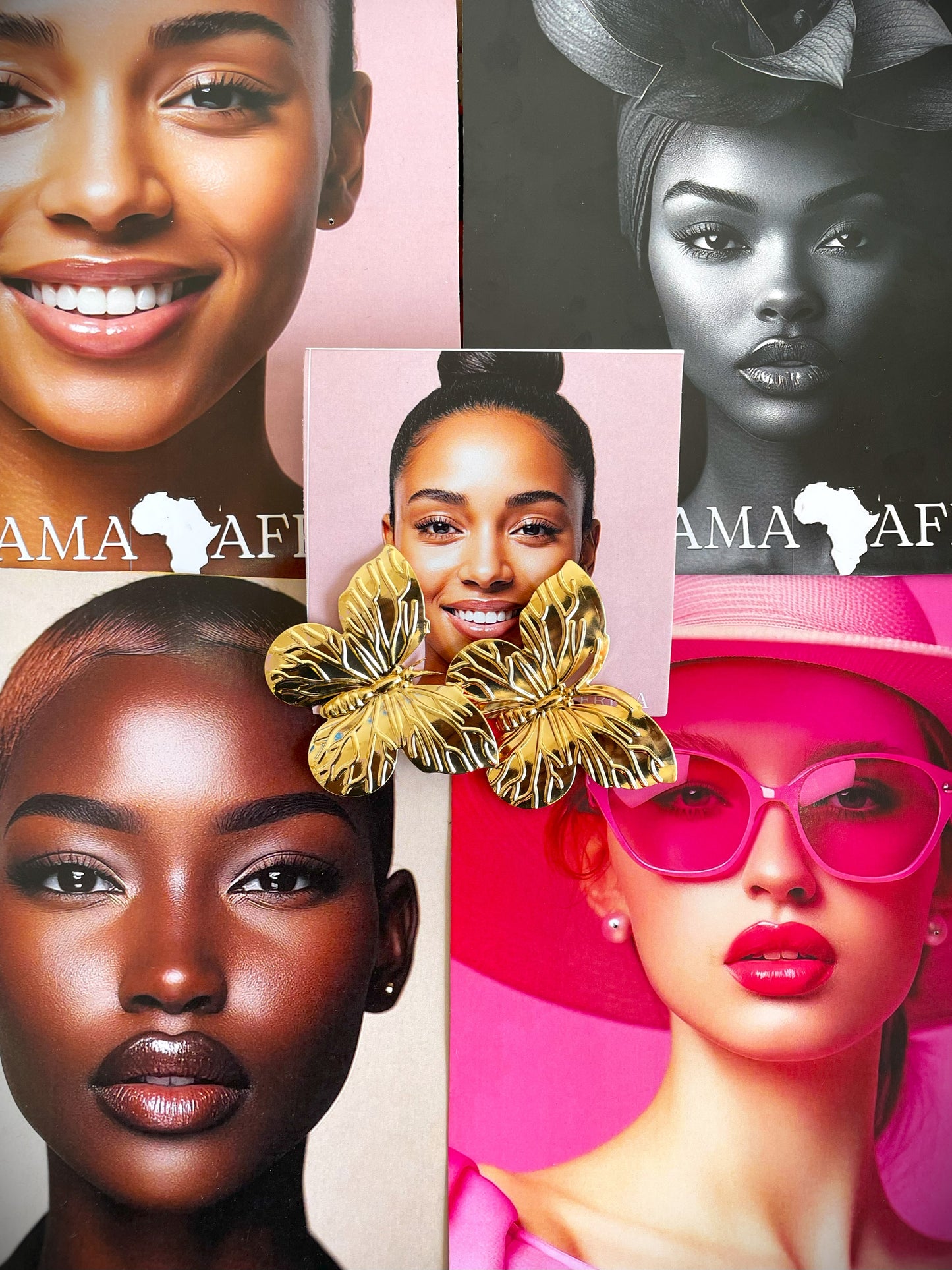 Gold  Statement Earrings