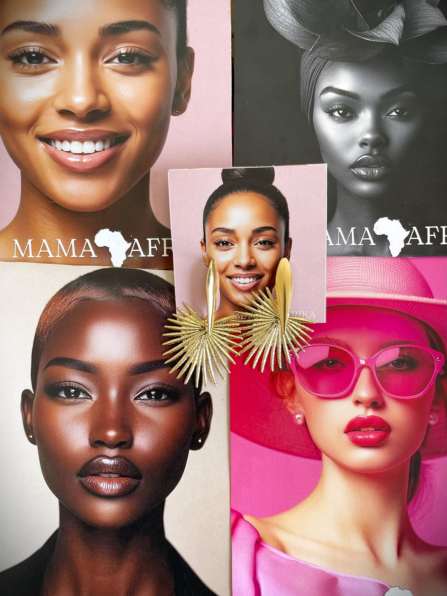 Gold  Statement Earrings