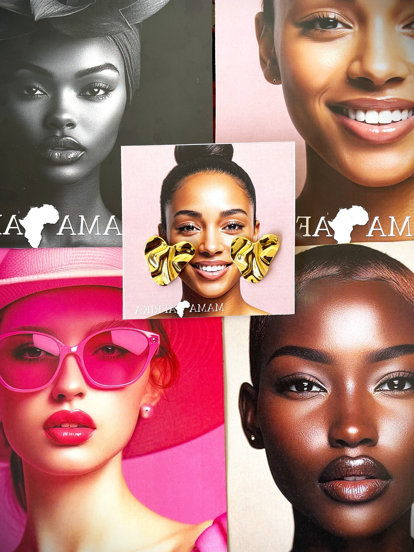 Gold  Statement Earrings