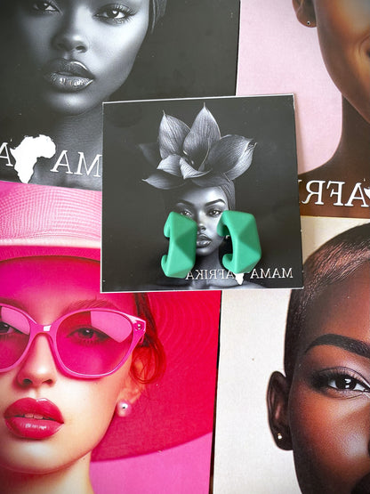 Chunky Geometric Hoop Earrings