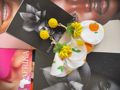 Floral Rosette Drop Earrings