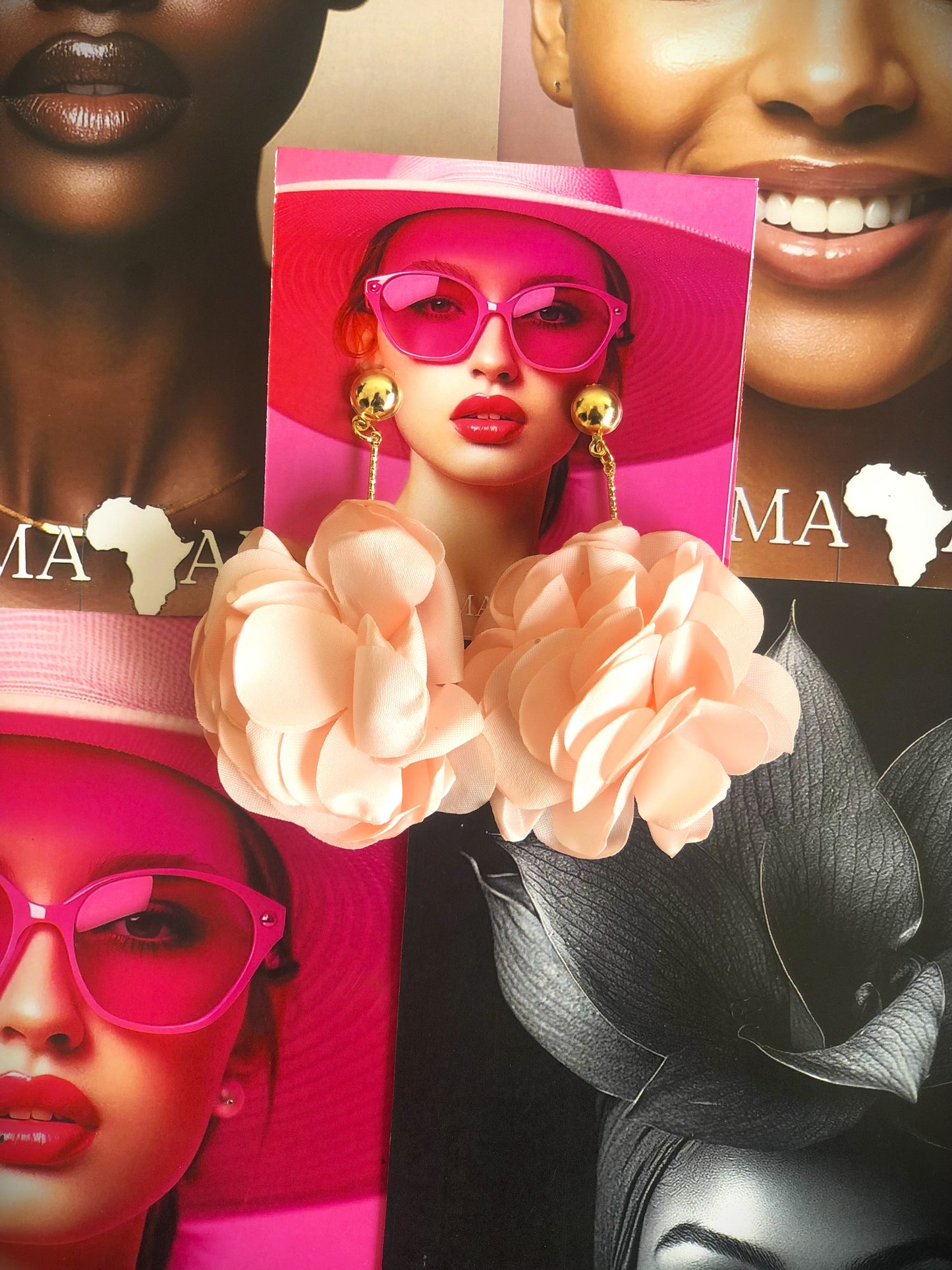 Sweet Romantic Colorful Flower Earrings