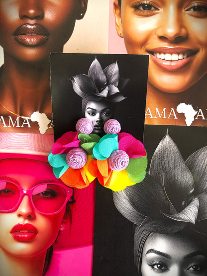 Artificial Rose Flower Earrings