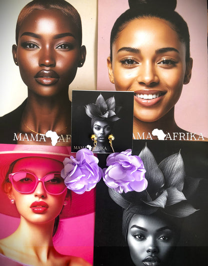 Sweet Romantic Colorful Flower Earrings