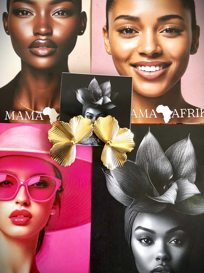 Gold  Statement Earrings