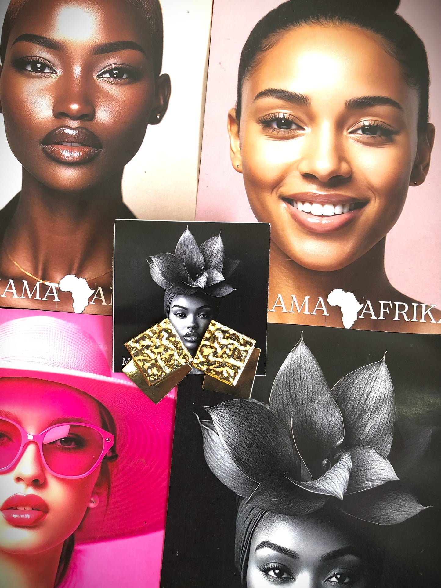 Gold  Statement Earrings