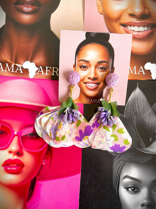 Floral Rosette Drop Earrings