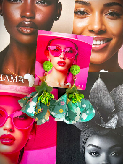 Floral Rosette Drop Earrings