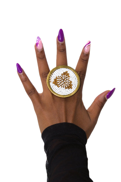 Maasai Beaded Spiral Ring