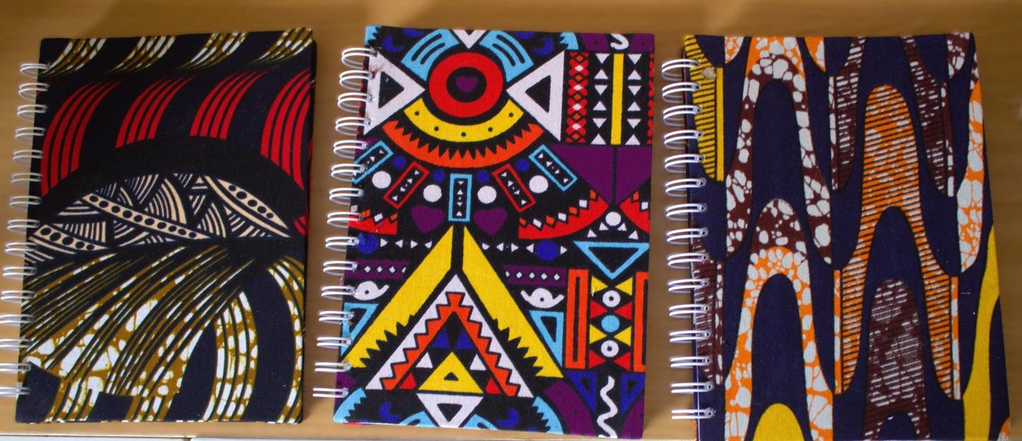 African Print Spiral Notebooks