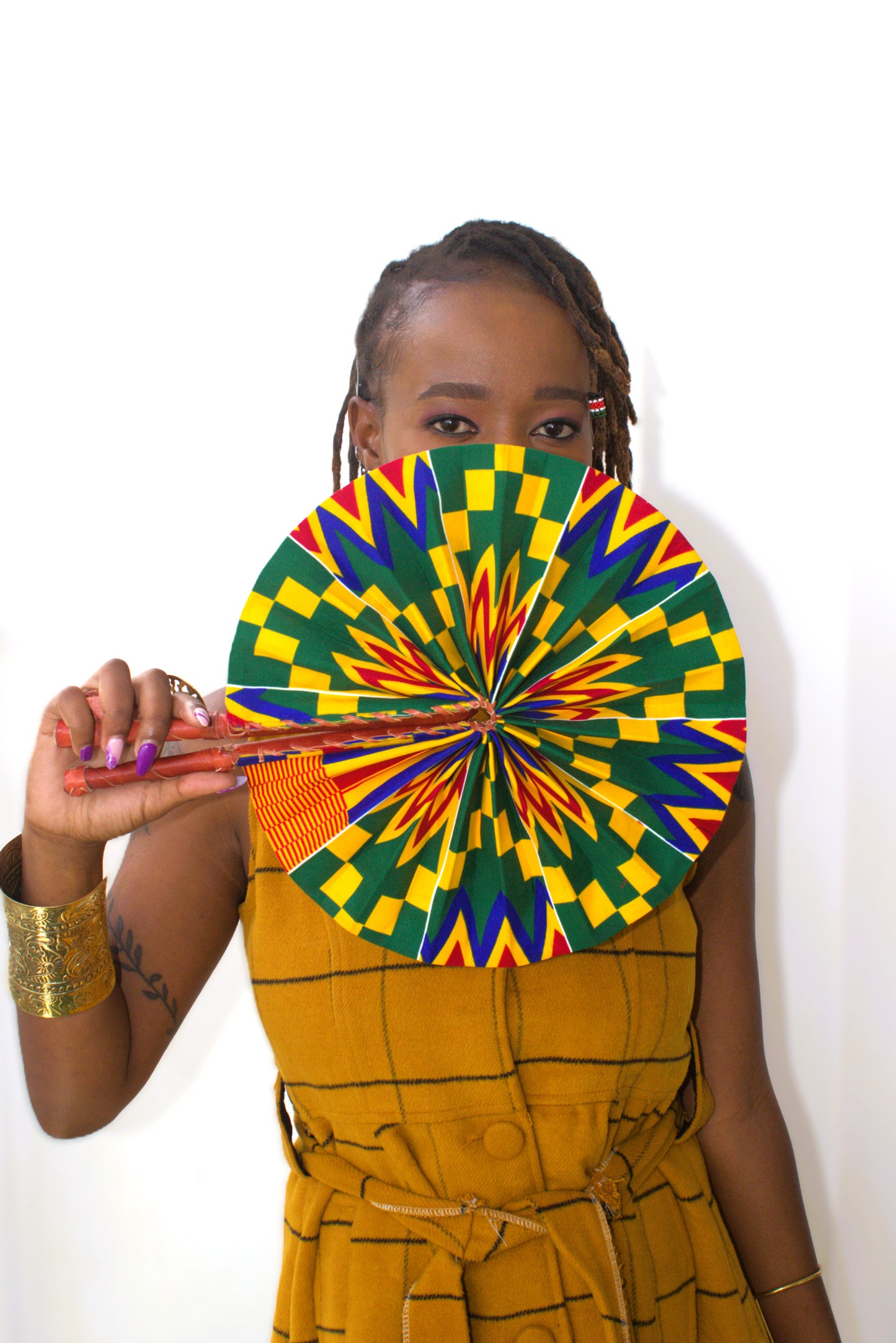 African Print (Ankara) Foldable Hand Fans