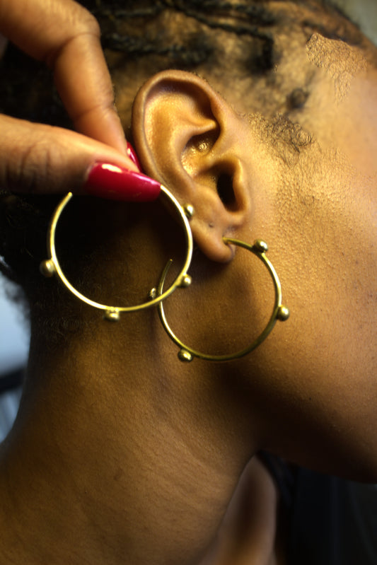 Dotted Hoop Earrings