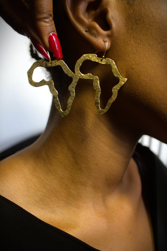 Hammered Africa Earrings