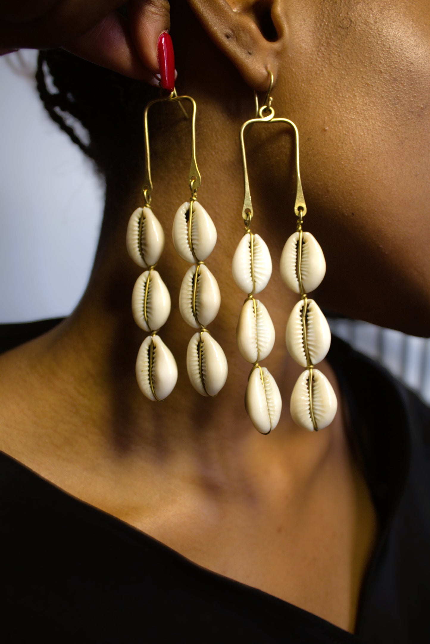 Cowrie Chandelier Earrings