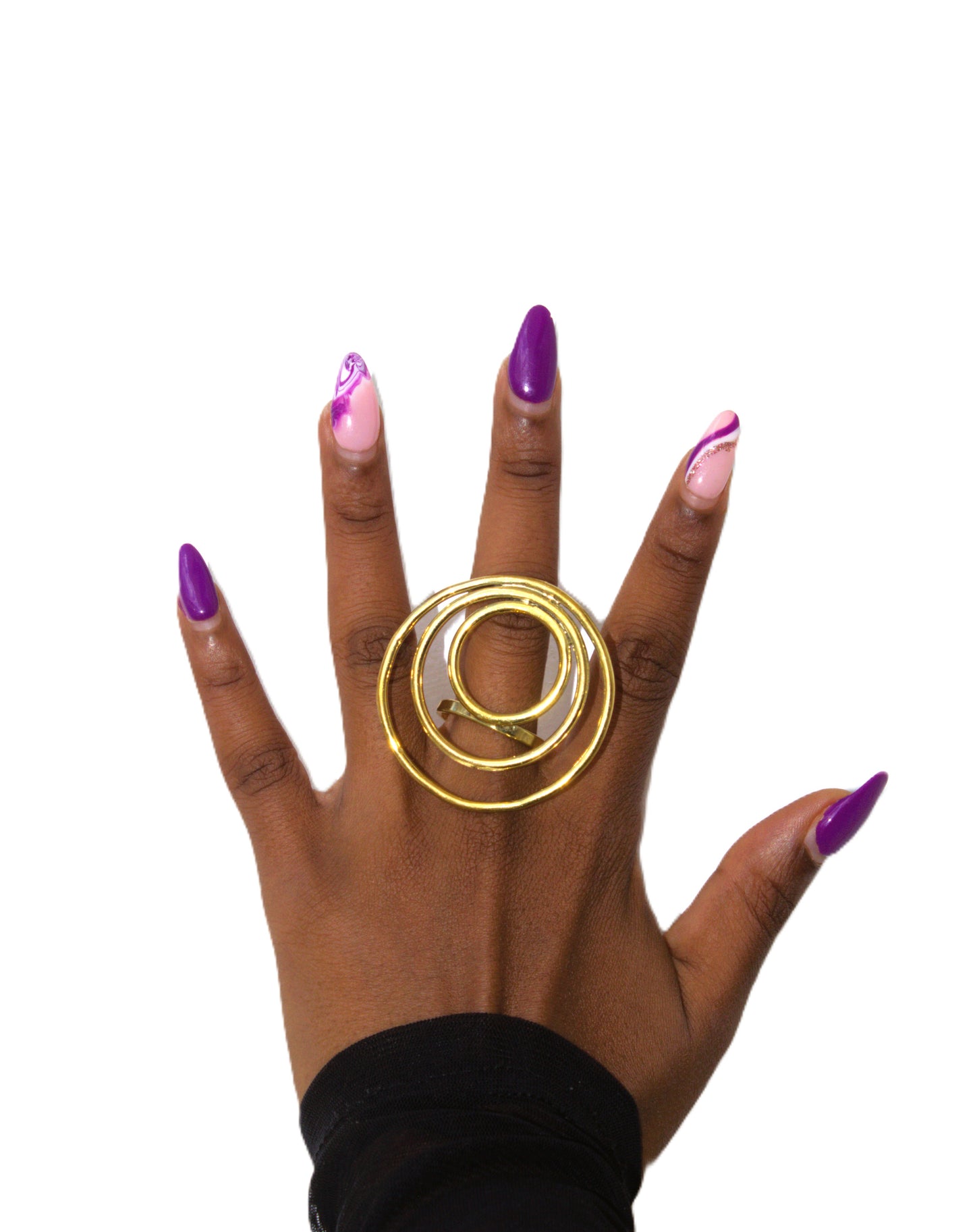 Triple Concentric Circle Statement Ring