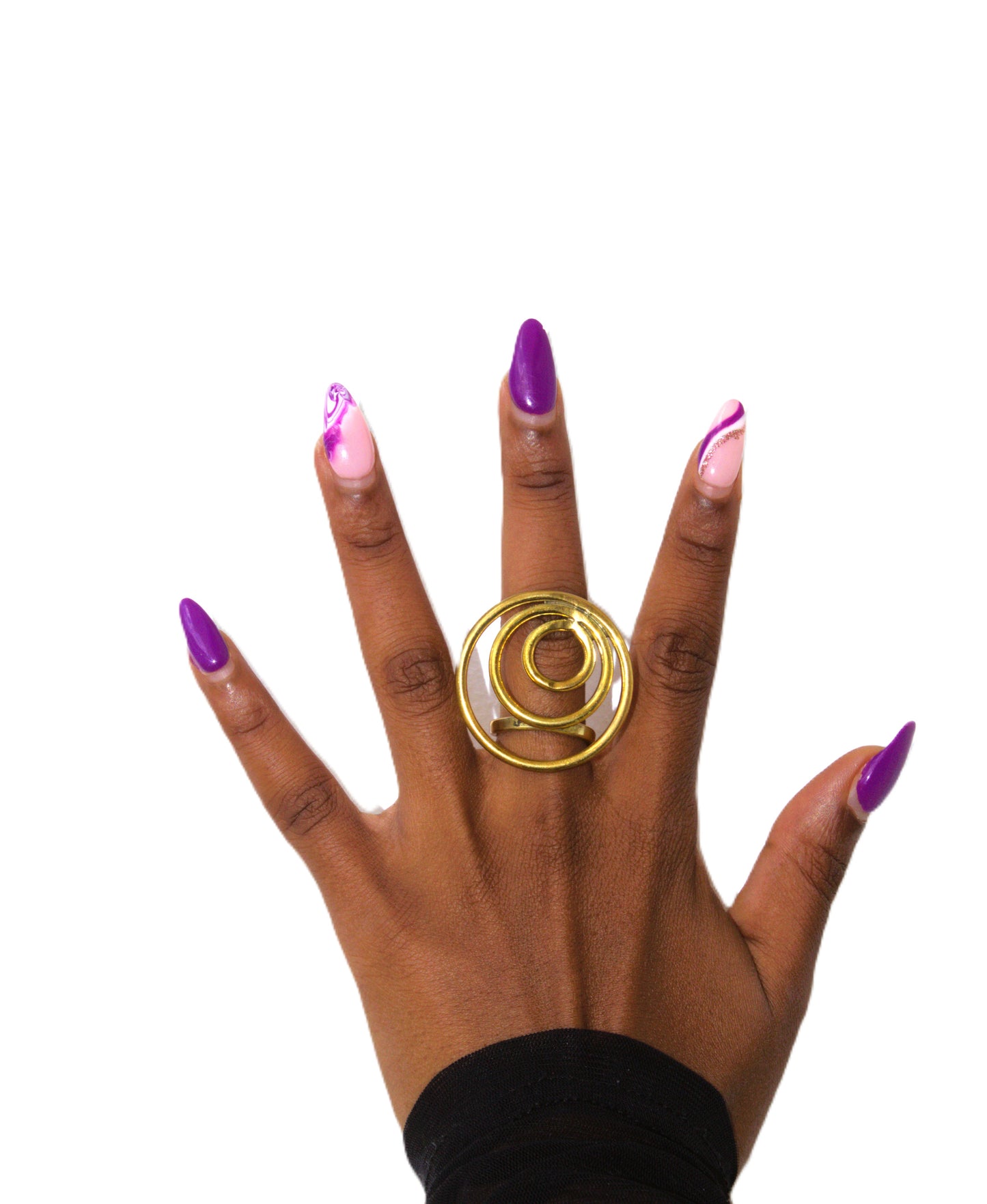 Triple Concentric Circle Statement Ring