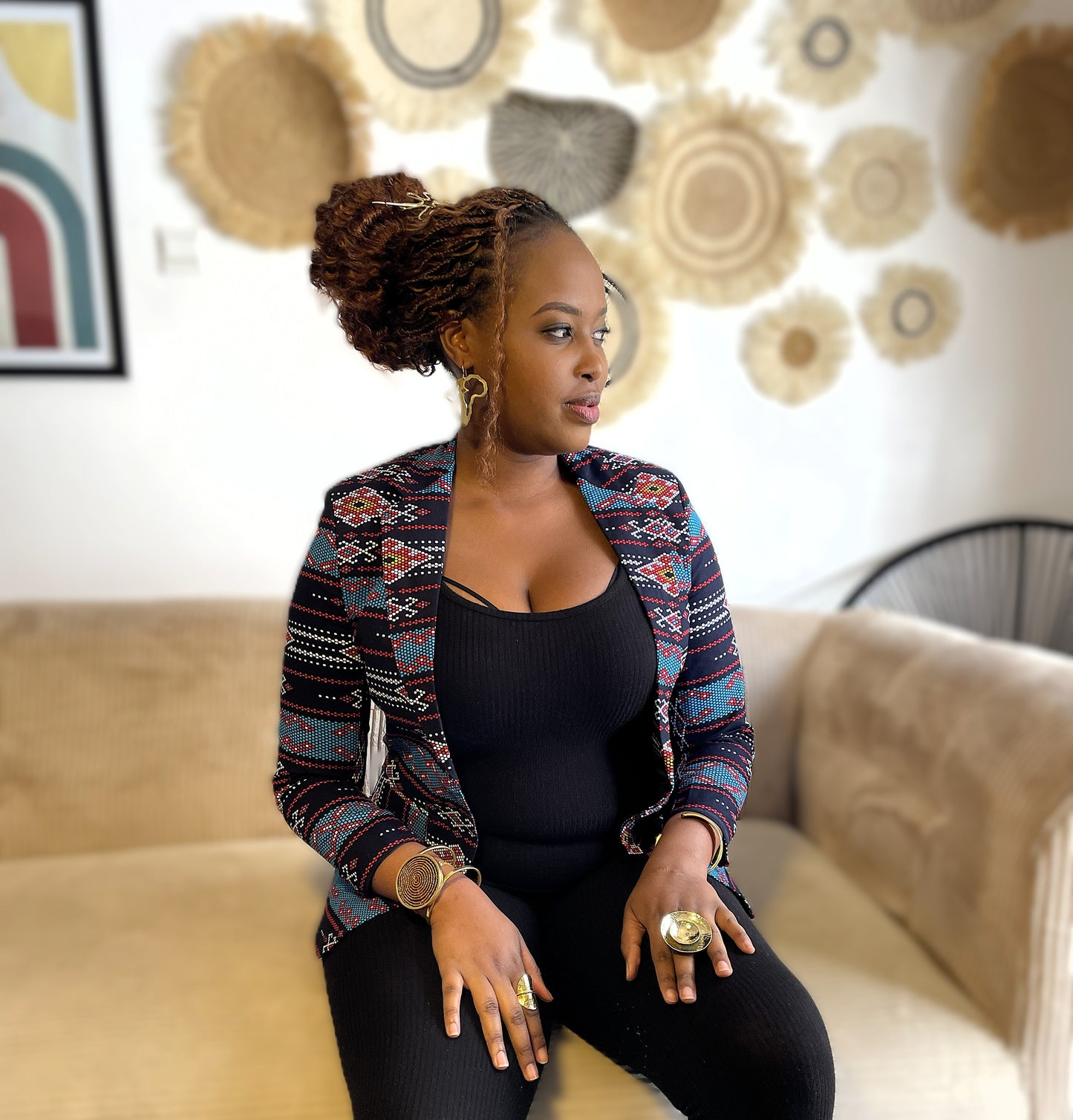 Aziza Structured Ankara Blazer