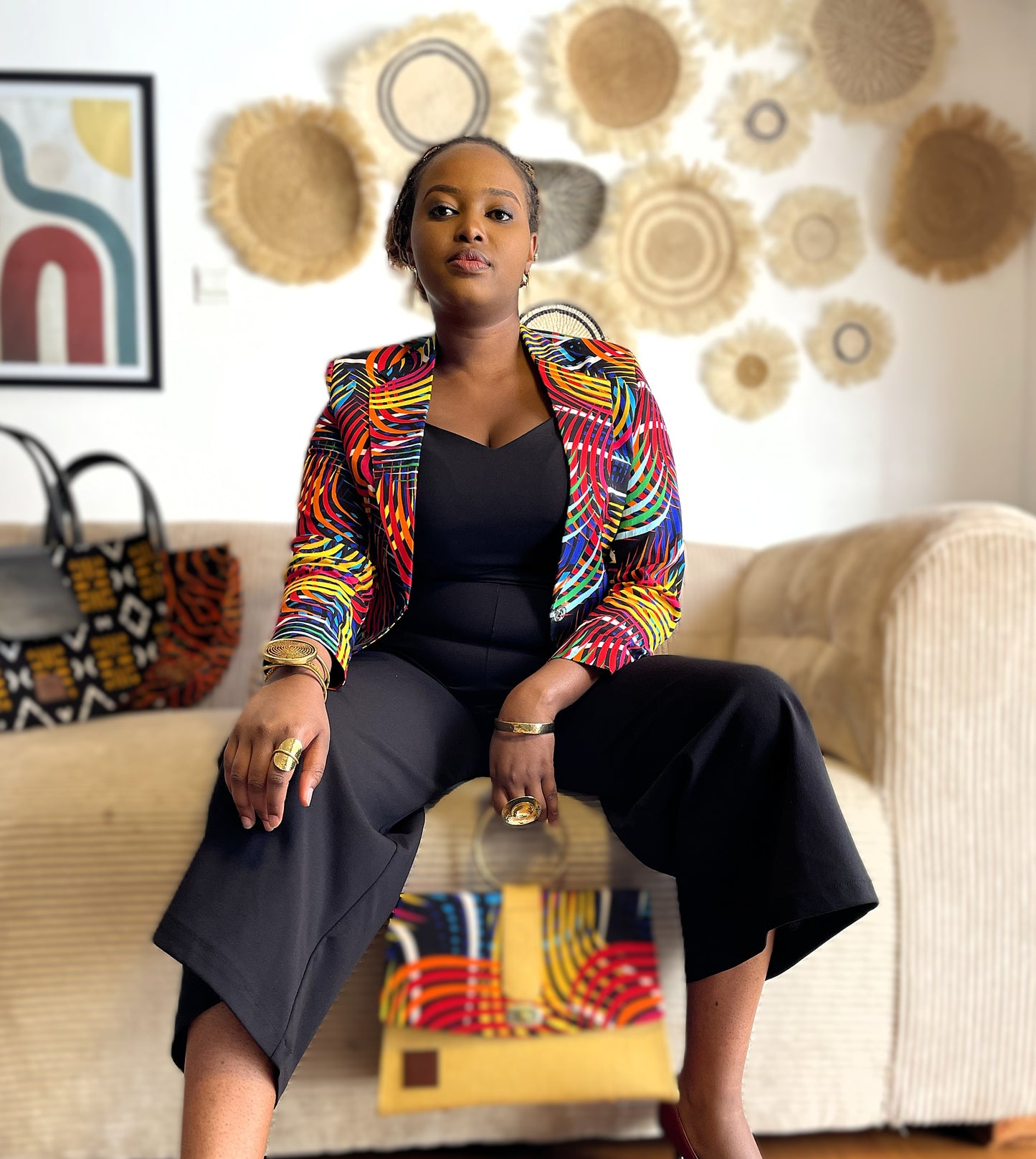 Radiance Swirl Ankara Blazer