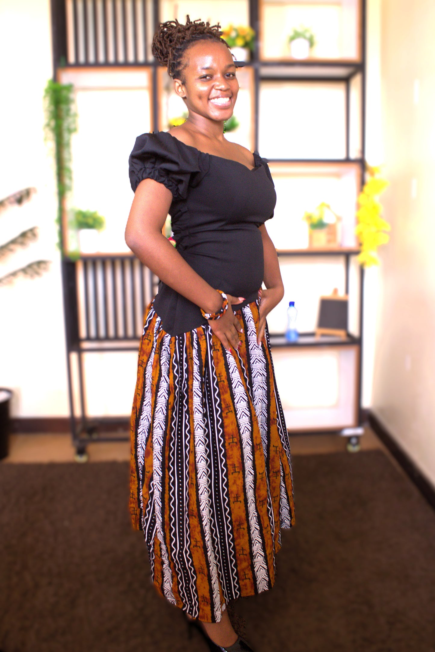 Golden Chevron Savannah Dress