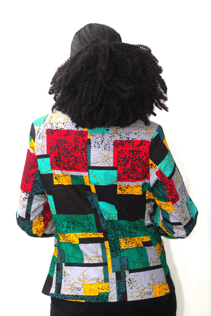 Mosaic Modernist Ankara Blazer